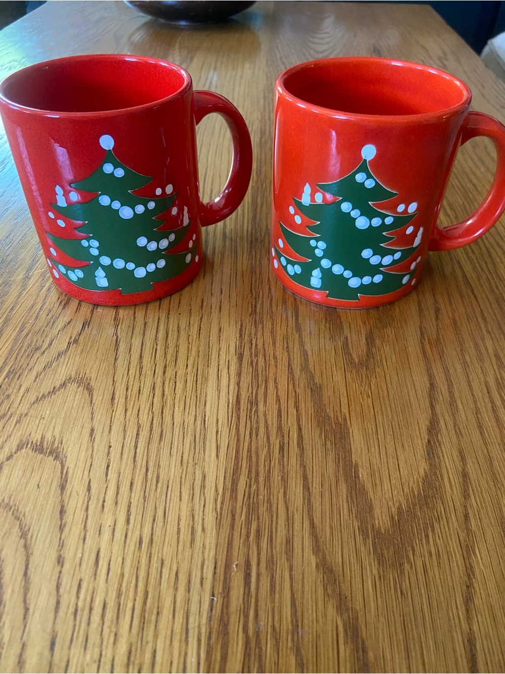 Vintage Waechtersbach Christmas Tree Ceramic Mug- set of 2
